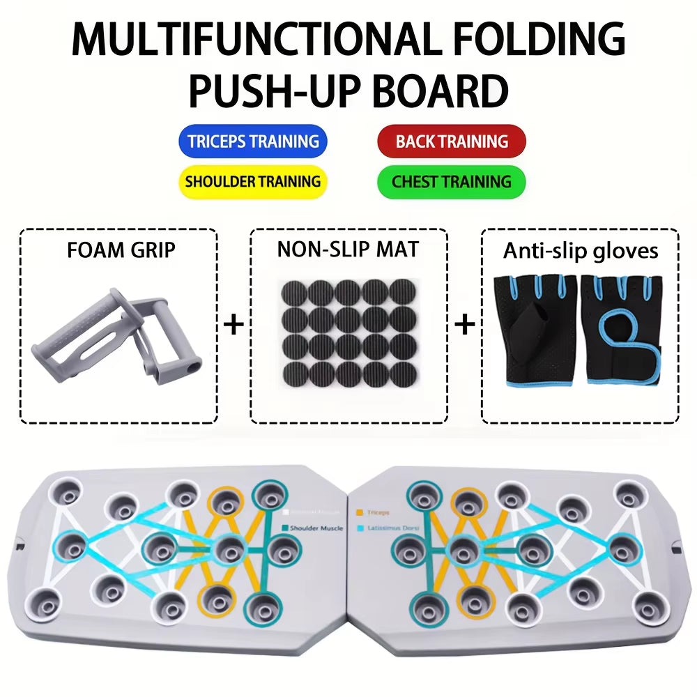Multifunctional Portable Push-Up Board Set for Complete Chest, Abdomen, Arm, and Back Training