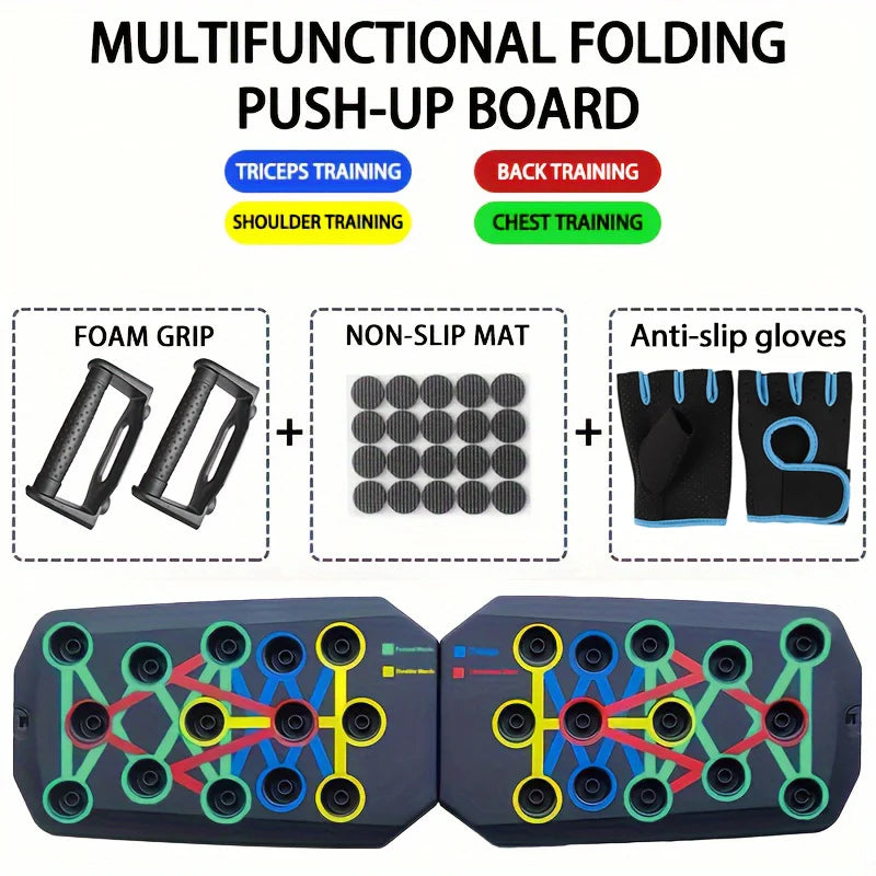 Multifunctional Portable Push-Up Board Set for Complete Chest, Abdomen, Arm, and Back Training