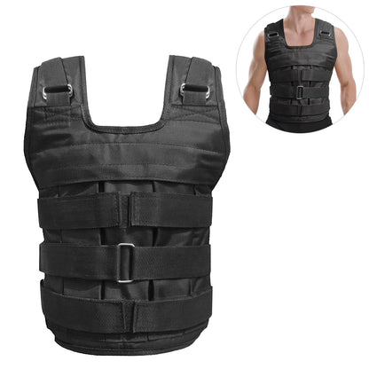 SUTEN 20Kg/50Kg Loading Weighted Vest for Boxing Training Workout Fitness Equipment Adjustable Waistcoat Jacket Sand Clothing