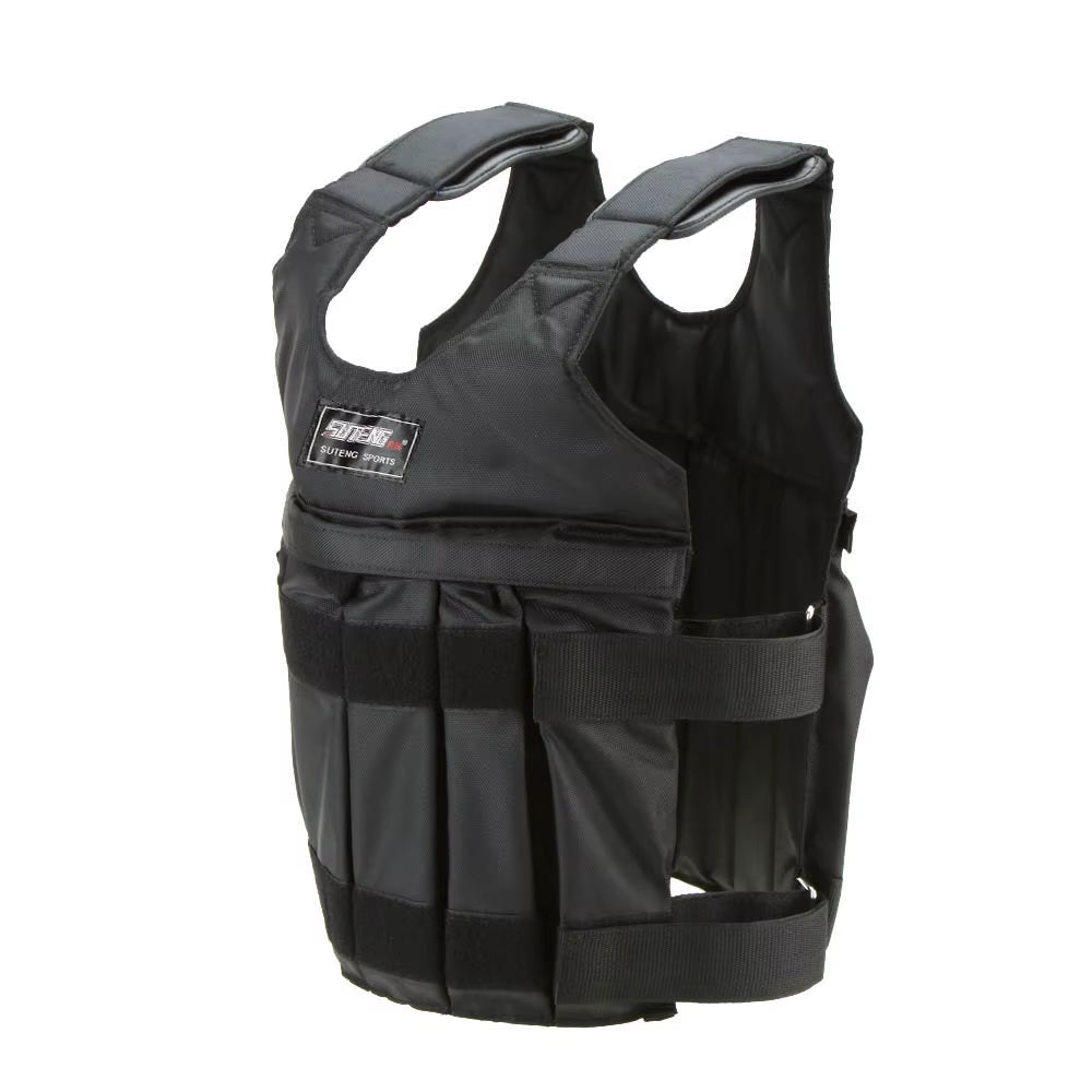 SUTEN 20Kg/50Kg Loading Weighted Vest for Boxing Training Workout Fitness Equipment Adjustable Waistcoat Jacket Sand Clothing