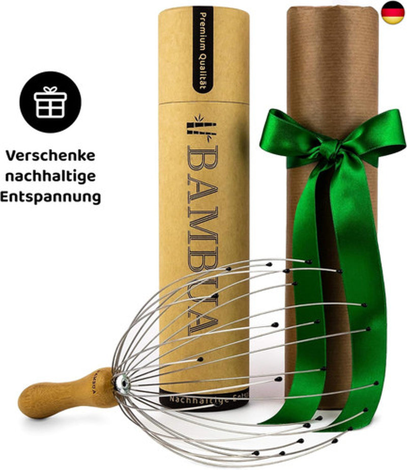 BAMBUA - Kopfmassage Spinne Mit 24 Fingern - Bambusgriff