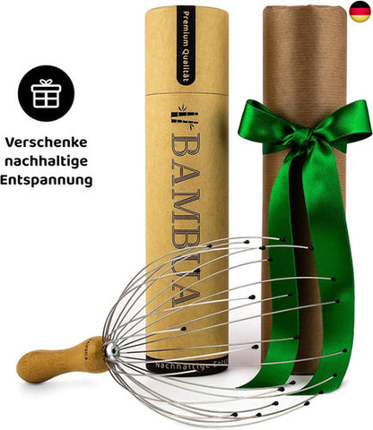 BAMBUA - Kopfmassage Spinne Mit 24 Fingern - Bambusgriff