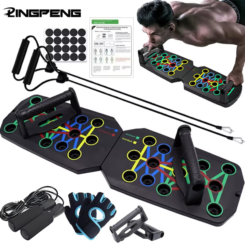 Multifunctional Portable Push-Up Board Set for Complete Chest, Abdomen, Arm, and Back Training