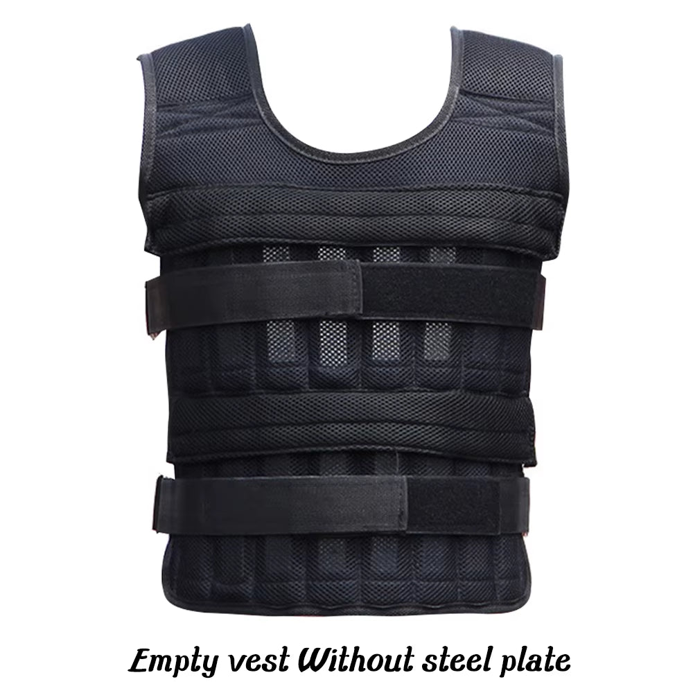 SUTEN 20Kg/50Kg Loading Weighted Vest for Boxing Training Workout Fitness Equipment Adjustable Waistcoat Jacket Sand Clothing