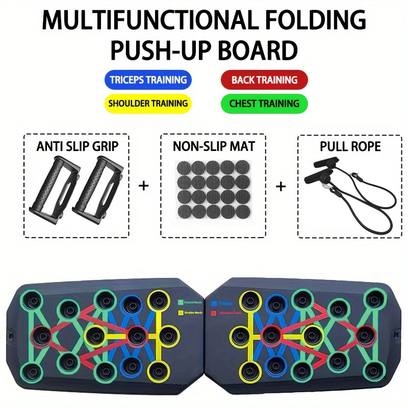 Multifunctional Portable Push-Up Board Set for Complete Chest, Abdomen, Arm, and Back Training