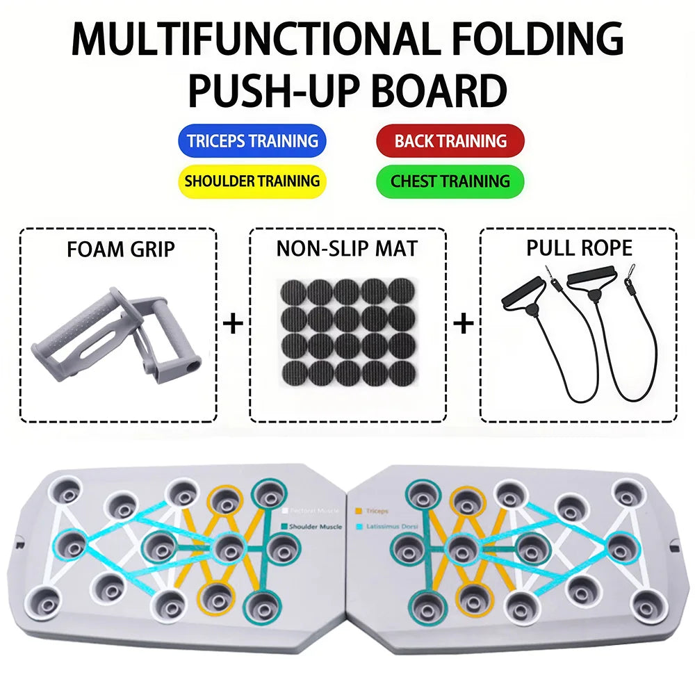 Multifunctional Portable Push-Up Board Set for Complete Chest, Abdomen, Arm, and Back Training