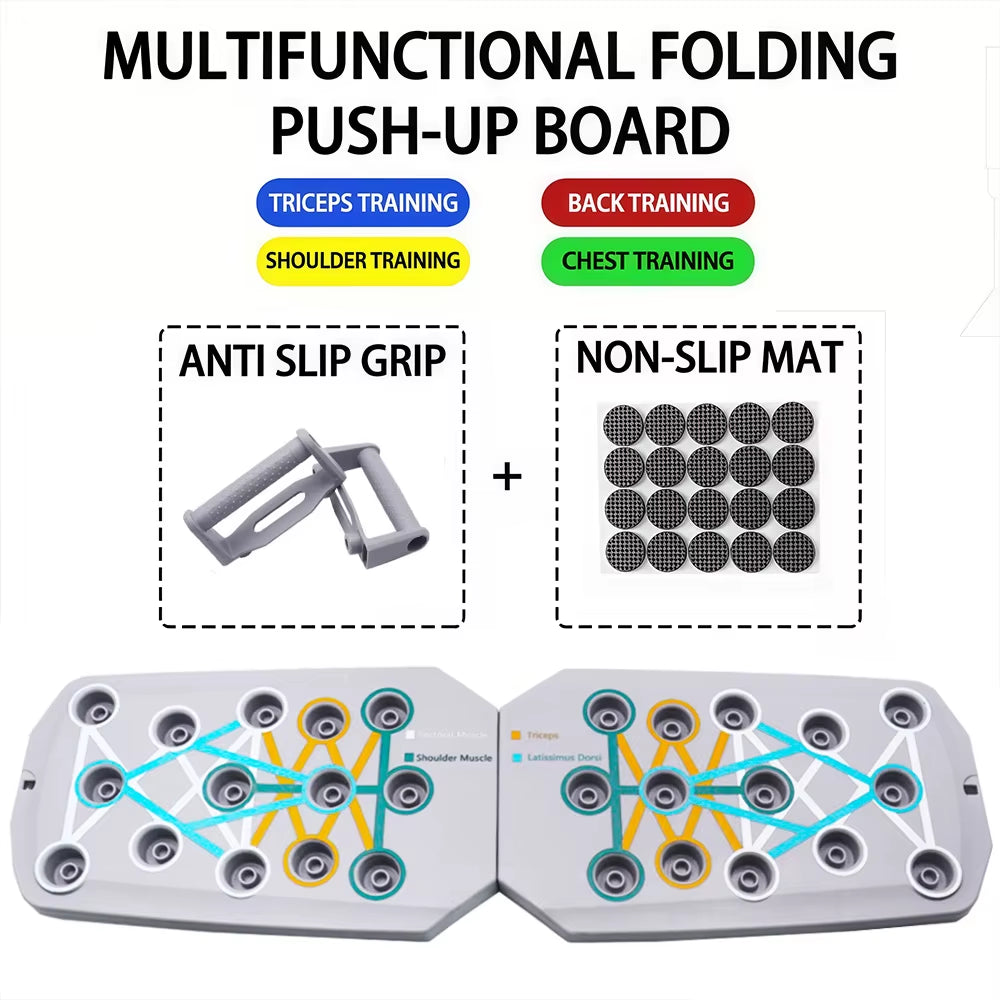 Multifunctional Portable Push-Up Board Set for Complete Chest, Abdomen, Arm, and Back Training