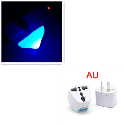 LED Night Light Mushroom Wall Socket Lamp EU US Plug Warm White Light-Control Sensor Bedroom Light Home Decoration