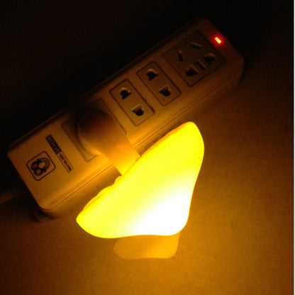 LED Night Light Mushroom Wall Socket Lamp EU US Plug Warm White Light-Control Sensor Bedroom Light Home Decoration