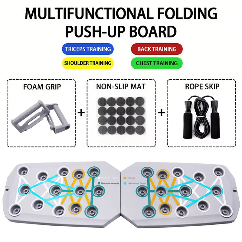 Multifunctional Portable Push-Up Board Set for Complete Chest, Abdomen, Arm, and Back Training
