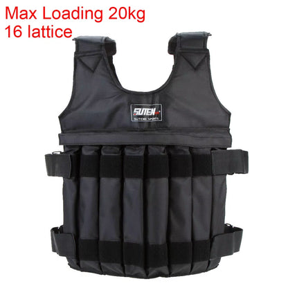 SUTEN 20Kg/50Kg Loading Weighted Vest for Boxing Training Workout Fitness Equipment Adjustable Waistcoat Jacket Sand Clothing