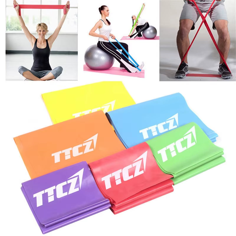 TTCZ Gym Fitness Equipment Strength Training Latex Elastic Resistance Bands Pull Rope Crossfit Yoga Rubber Loops Sport Pilates